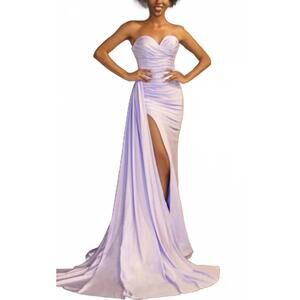 NEW PORTIA&SCARLETT strapless bodycon dress with side slit in ice